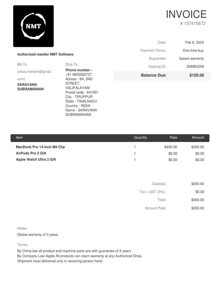 Invoice Verification for Authenticity | PDF | Invoice | Apple Inc. Hardware