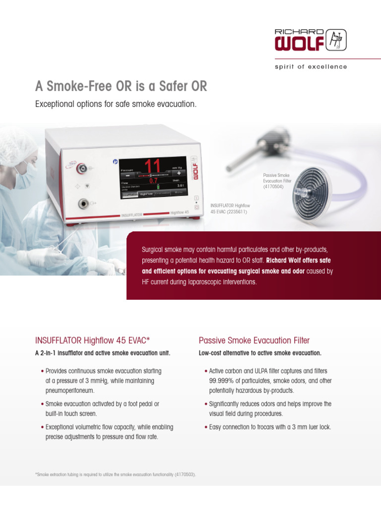 Insufflator & Smoke Evacuation Solutions | PDF | Smoke | Filtration
