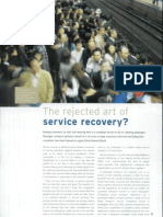 The Rejected Art Of: Service Recovery?