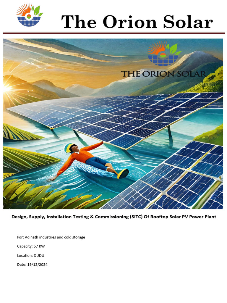 57 KW Rooftop Solar Installation Proposal | PDF | Photovoltaic System ...