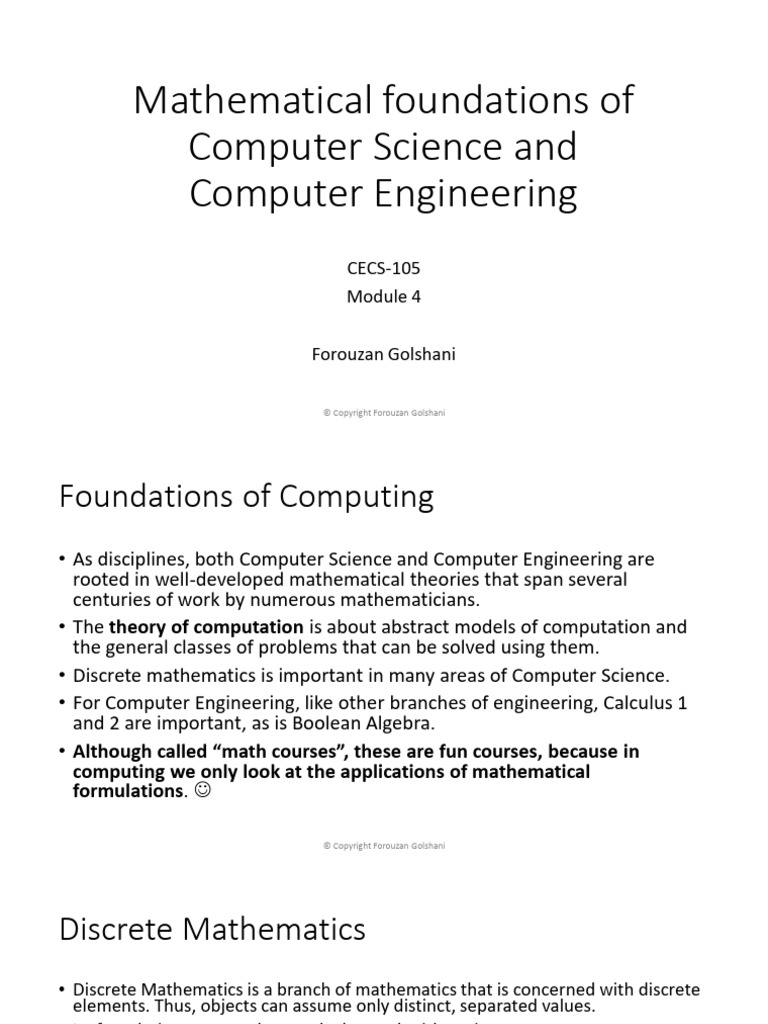 Foundations of Computing and Discrete Math | PDF | Mathematics ...