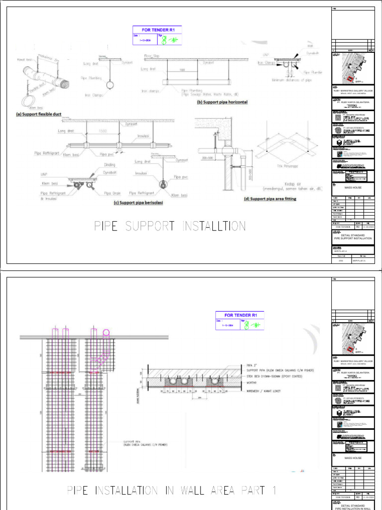 Pipe Support Installation Details | PDF | Jakarta | Engineering