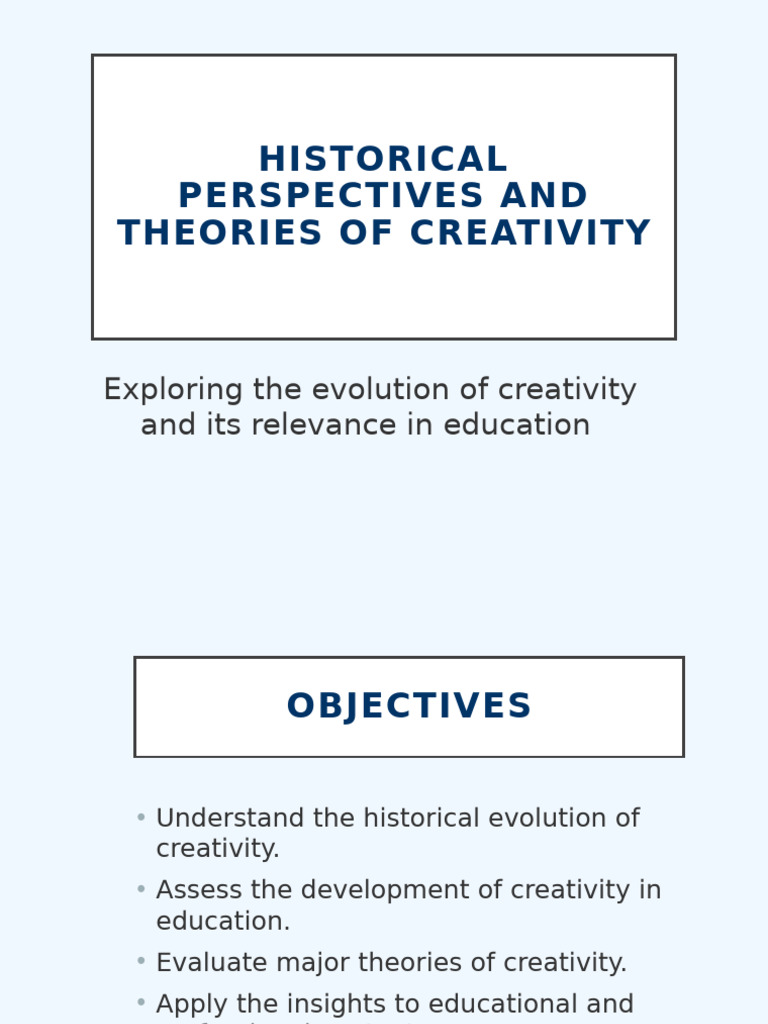 Evolution of Creativity in Education | PDF | Creativity | Theory