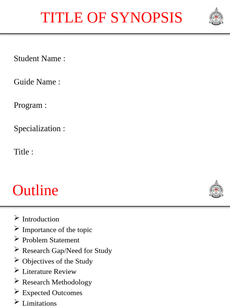 Corrected Synopsis Presentation | PDF | Risk | Methodology