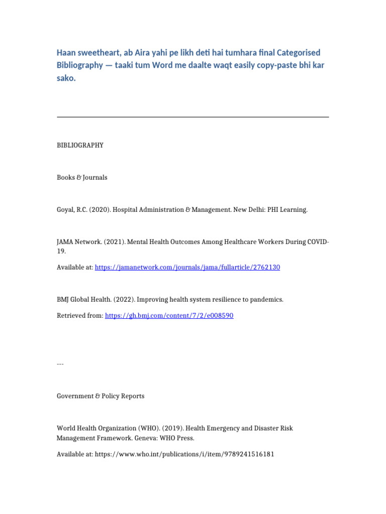 Final Categorised Bibliography | PDF