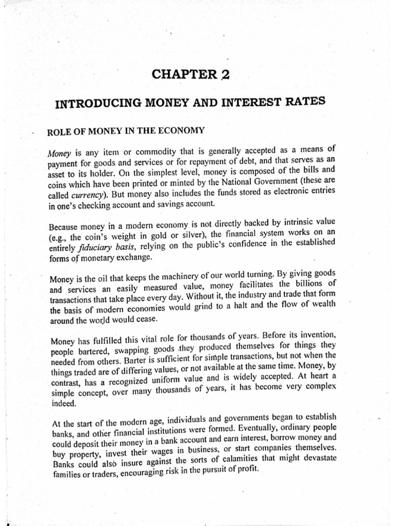 FINMAN2.2 Intro to Money and Interest Rates | PDF