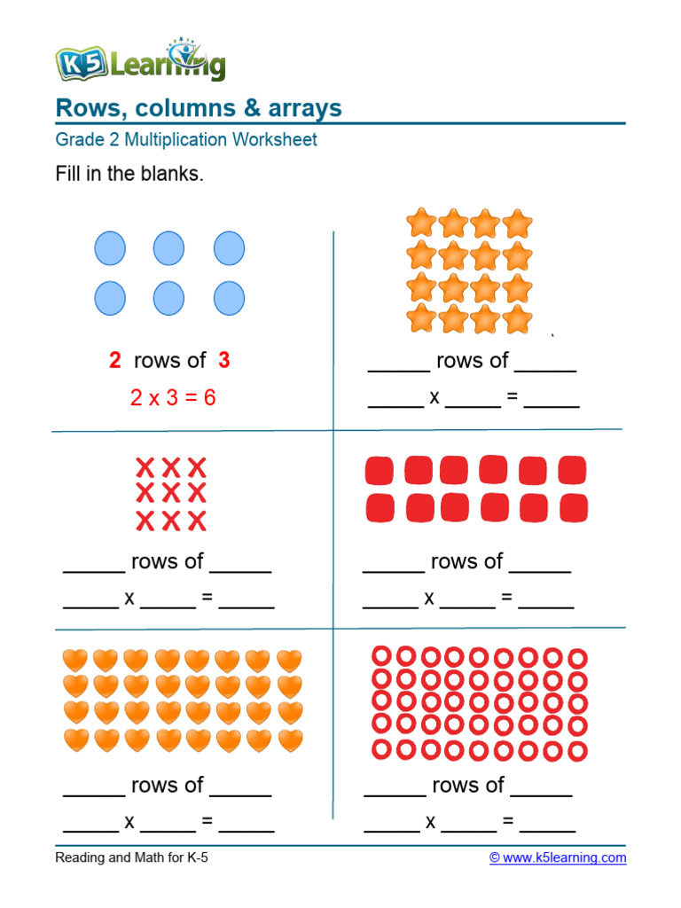 Rows, Columns & Arrays Worksheet | PDF