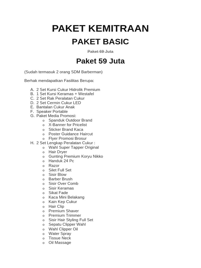 Paket Kemitraan | PDF