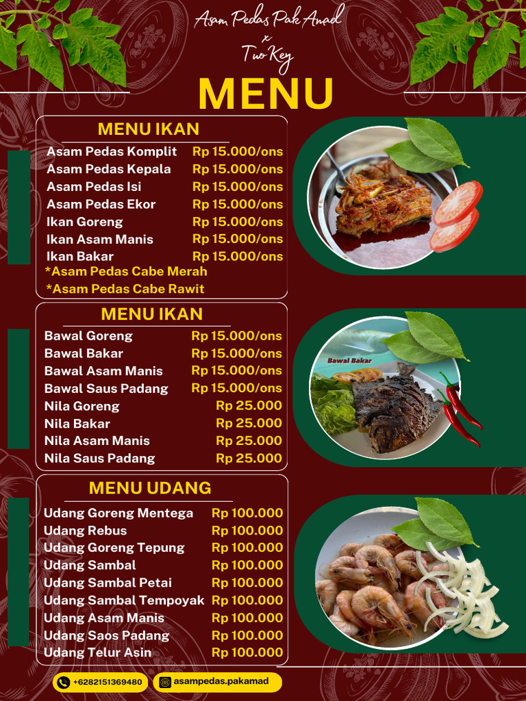 Menu Ikan dan Udang Asam Pedas | PDF