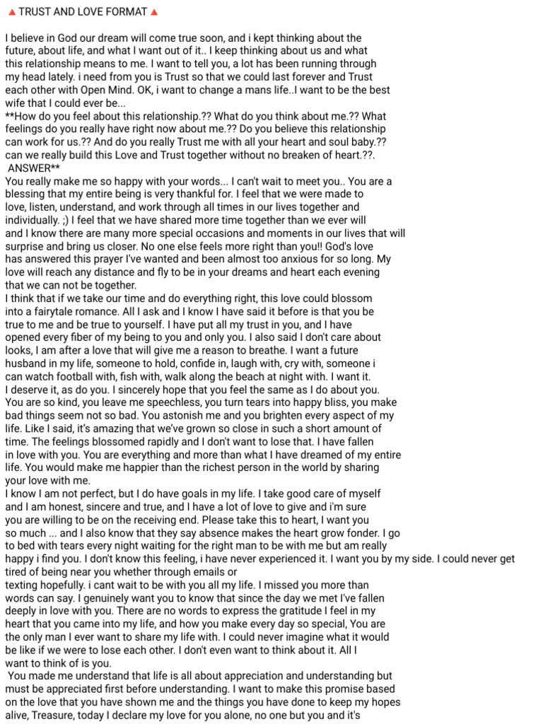 Trust and Love | PDF | Love