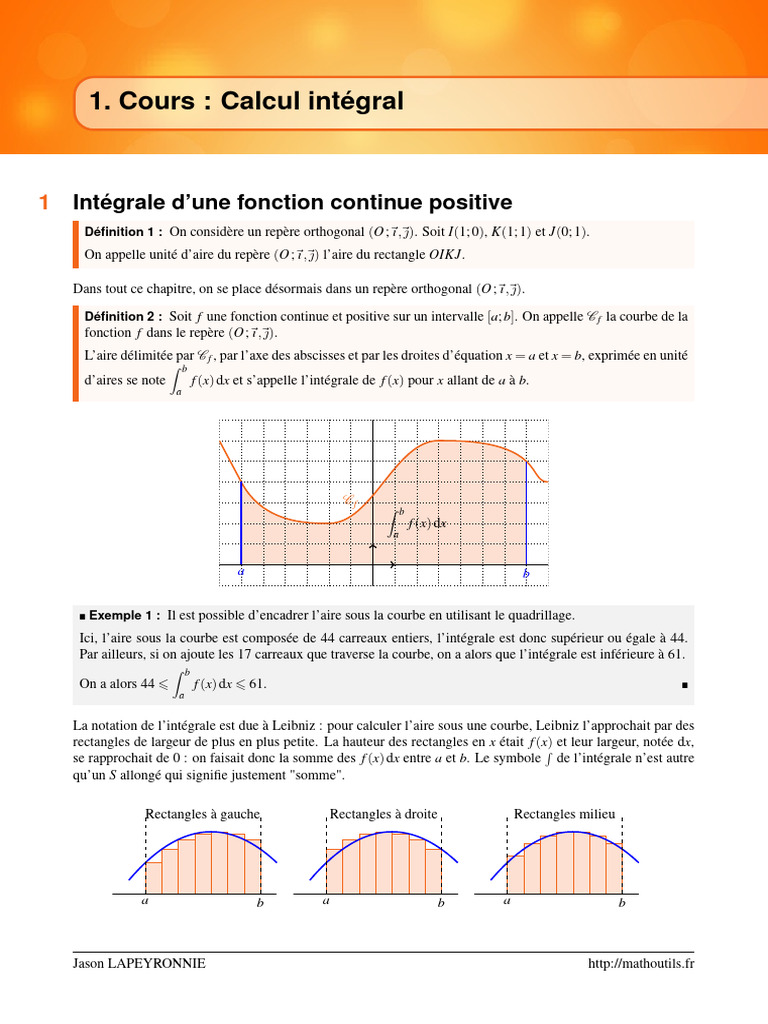 Introduction au Calcul Intégral | PDF | Intégral | Zone