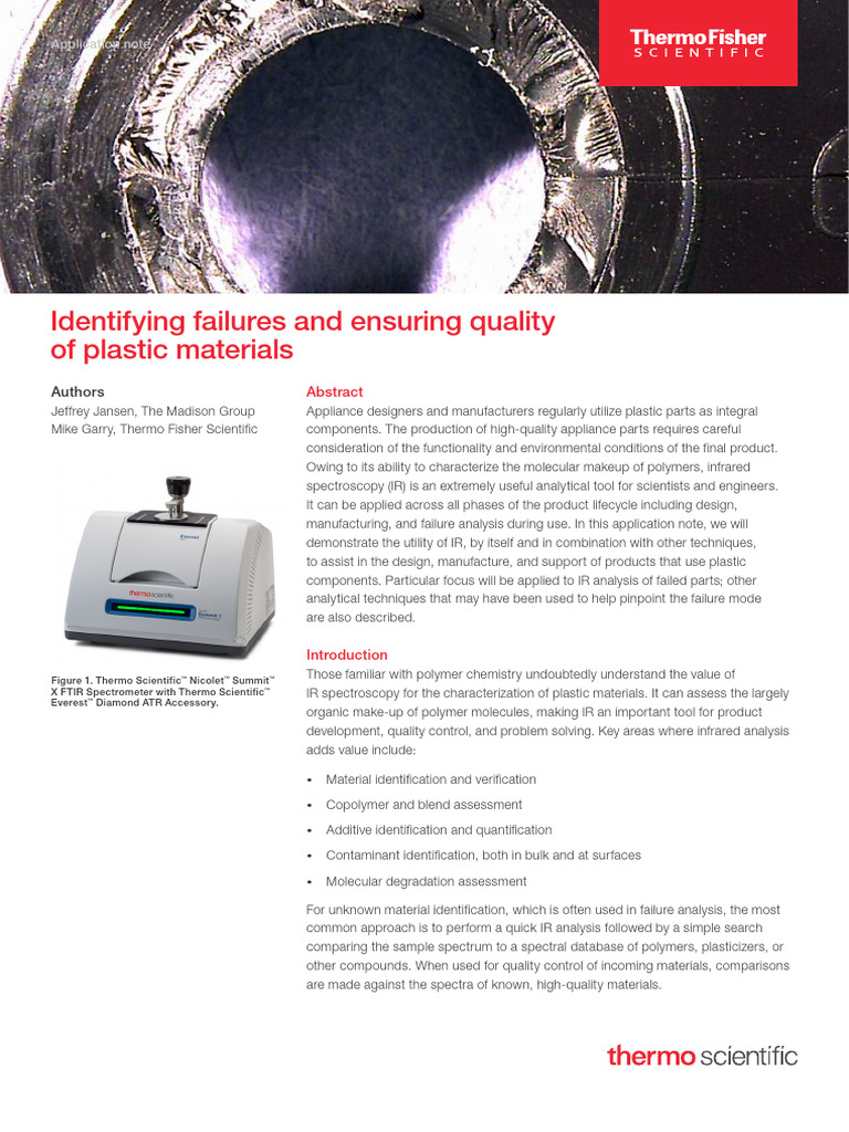 Identifying Failures Ensuring Quality Plastic Materials An53625 | PDF ...