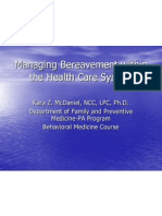 Managing Bereavement Within The Health Care System