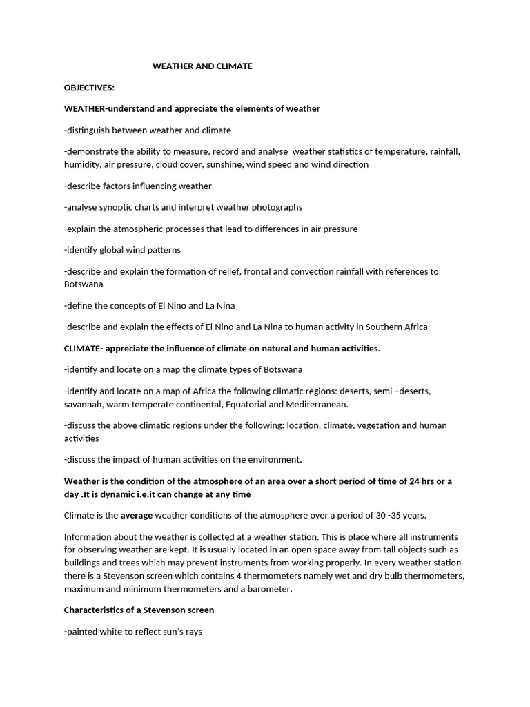 Weather and Climate Fundamentals | PDF | Atmosphere Of Earth | Cloud
