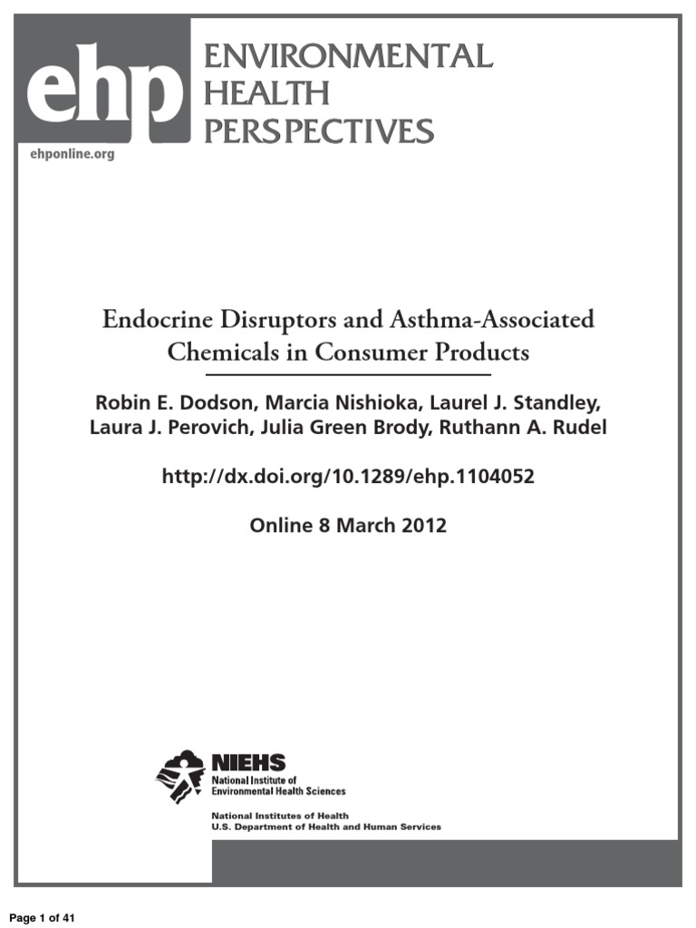 Endocrine Disruptors and AsthmaAssociated Chemicals in Consumer