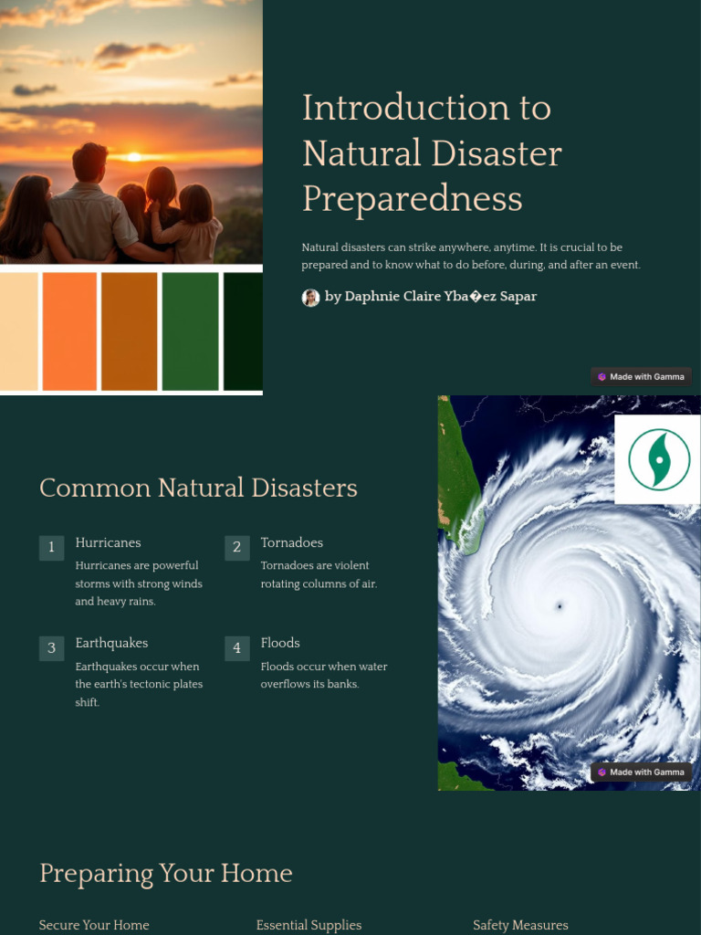 Introduction To Natural Disaster Preparedness Pdf Emergency