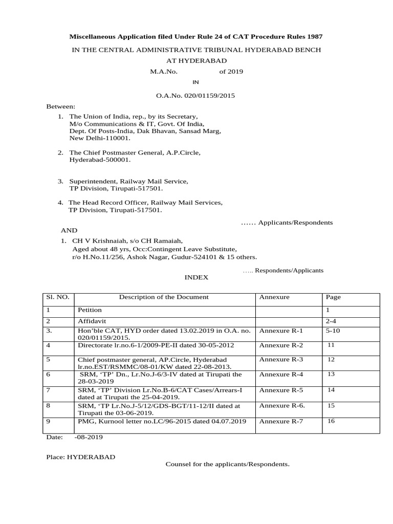Extension Request for CAT Compliance | PDF | Legal Procedure