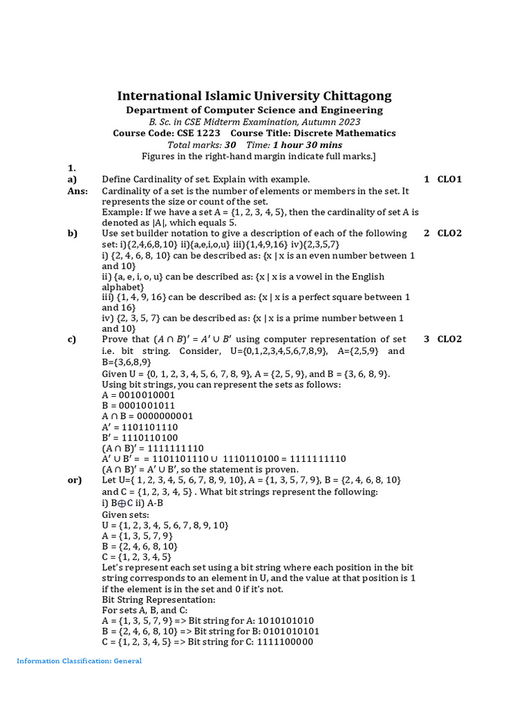 1223-Autum 23(Solution by NN)_230916_214447 | PDF | Function ...