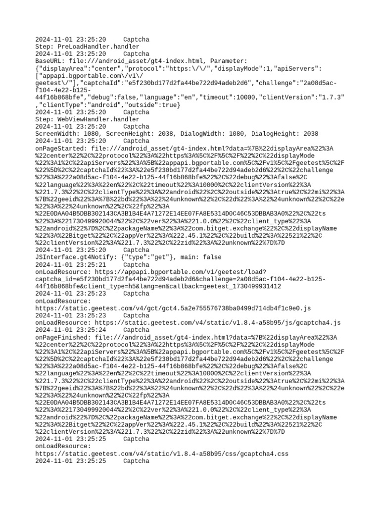 Android Captcha Implementation Log | PDF