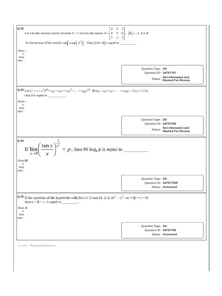 JEE Main April 3 Shift 2 Paper Analysis | PDF