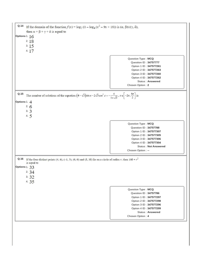 JEE Mains 2025 April 3 Shift 2 Paper | PDF