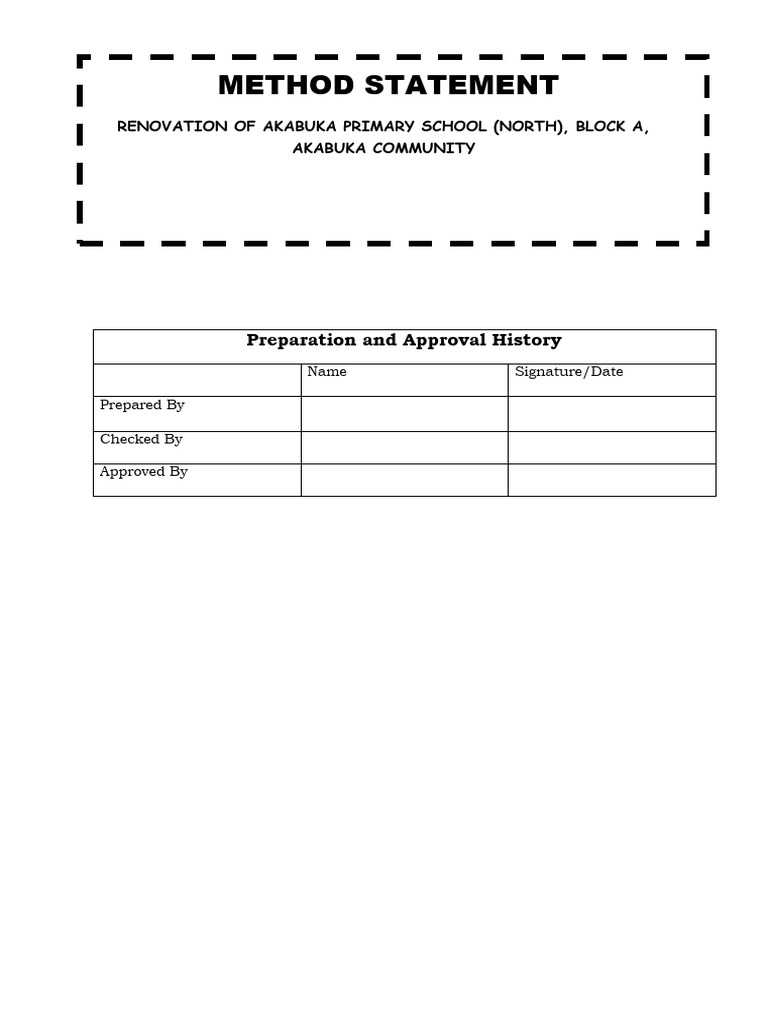 Akabuka Primary School Renovation Method | PDF