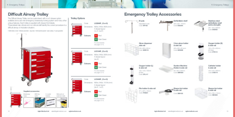 Emergency Trolley Accessories Overview | PDF | Medical Specialties ...