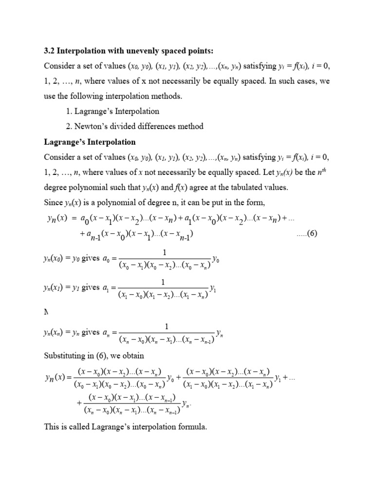 Newton's Interpolation Methods Explained | PDF | Interpolation ...