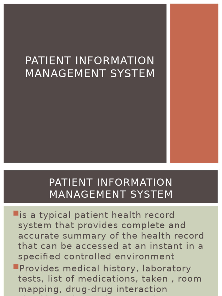 Q. Patient Information Management System | PDF | Health Informatics ...