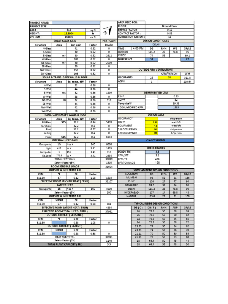 TR Calculations for Hyderabad Project | PDF | Heat Transfer ...