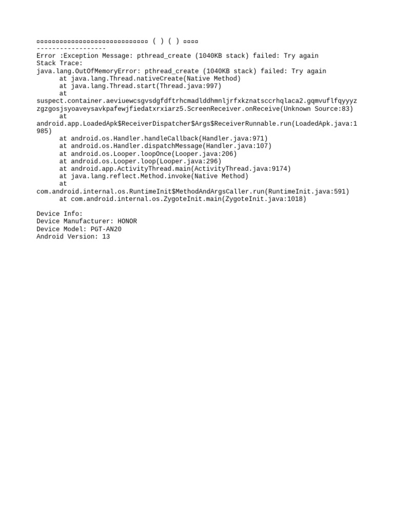 Android OutOfMemoryError Report | PDF