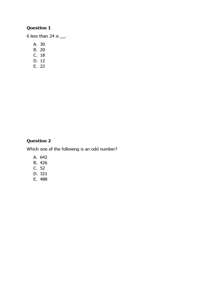 Math Questions and Puzzles | PDF