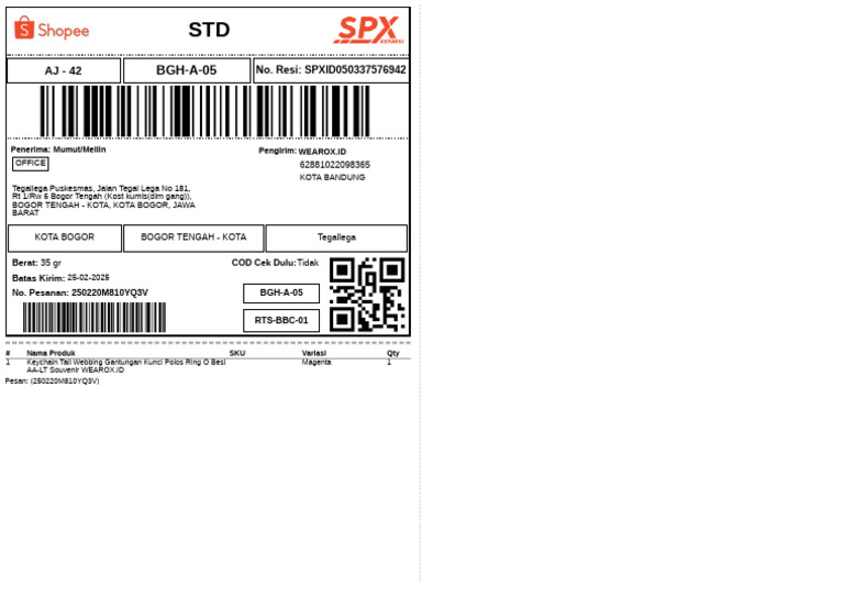 Label Pengiriman | PDF