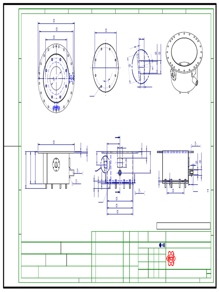 132kV Transformer Top Tank Assembly Drawing | PDF | Industrial Processes