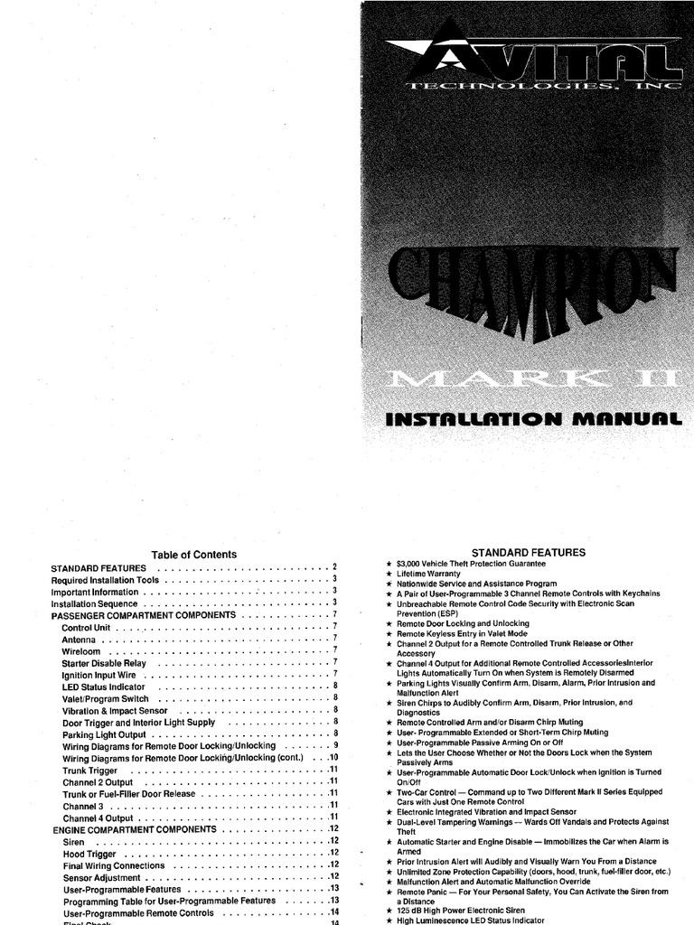 Avital Champion Mark 2 Installation Guide 44720211 Copy (1)