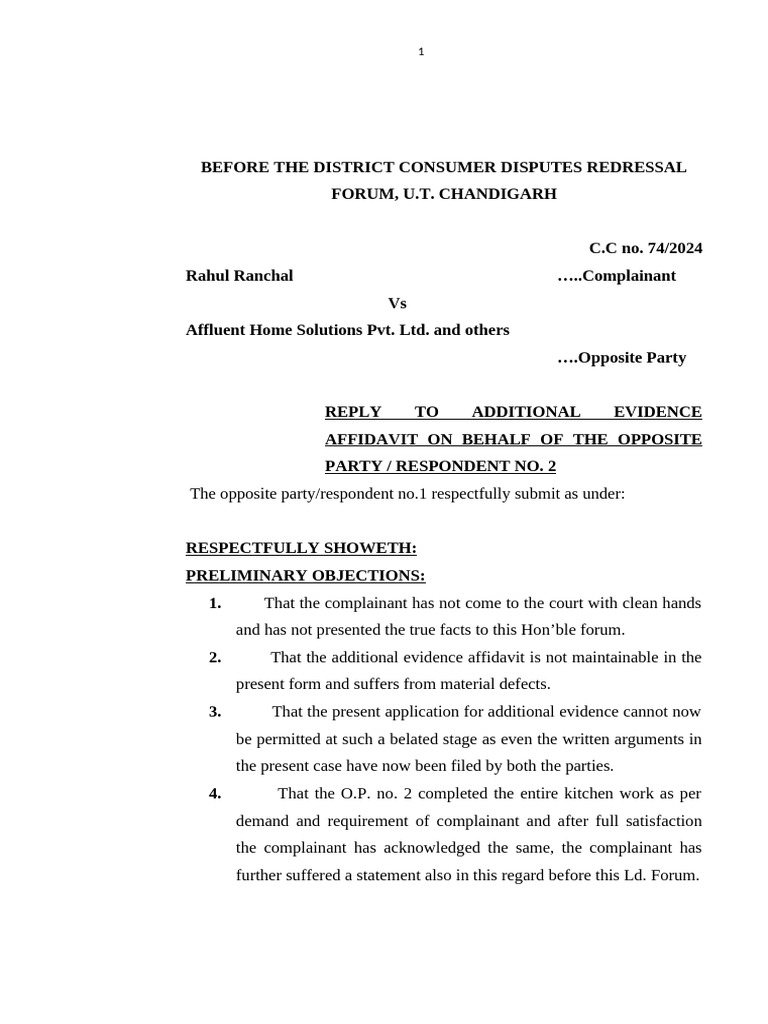 Reply to Additional Evidence Affidavit | PDF | Affidavit | Justice