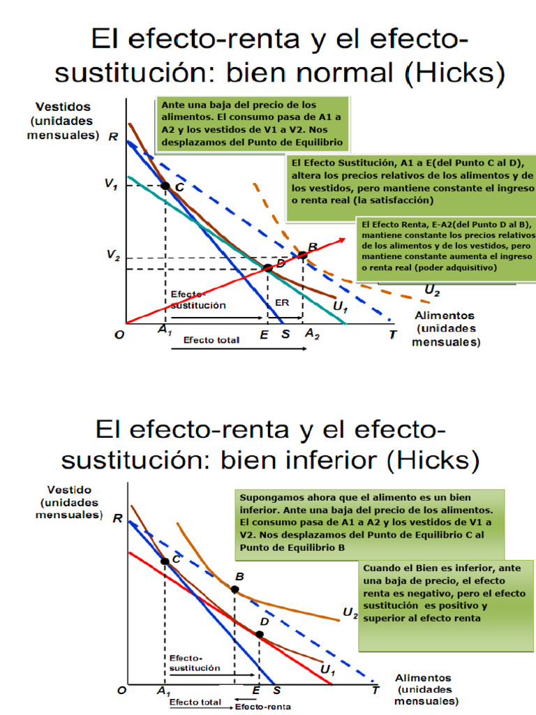Efecto Renta y Sustitución en Microeconomía | PDF | Microeconomía ...