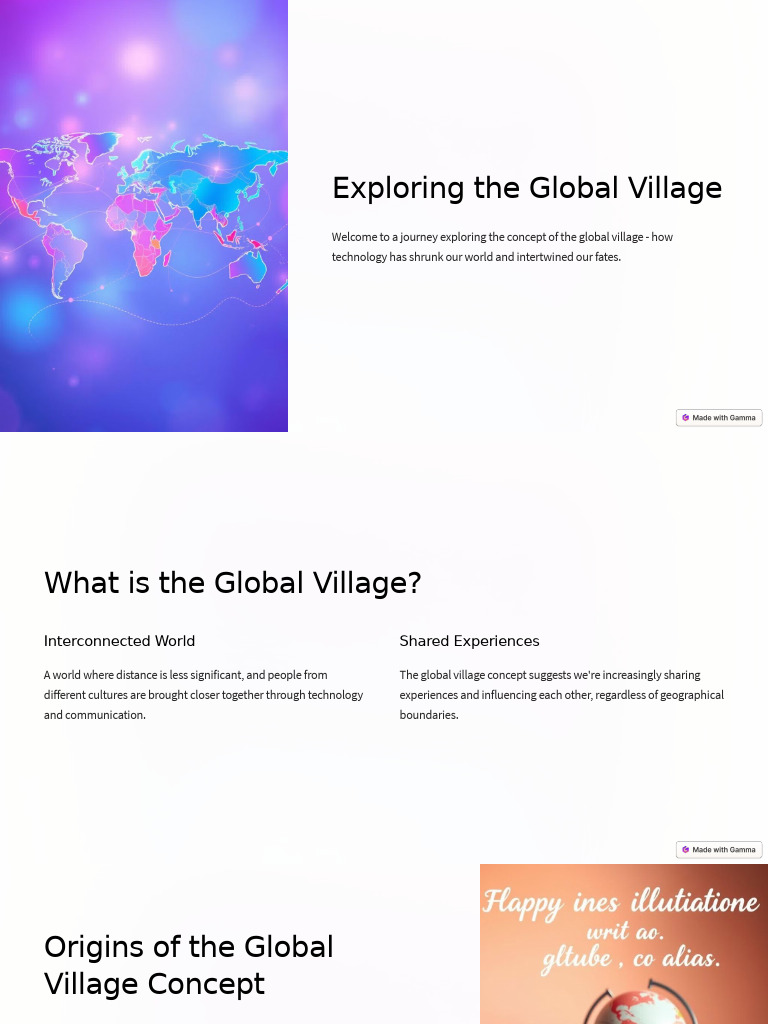 Understanding the Global Village Concept | PDF | Globalization | Economies
