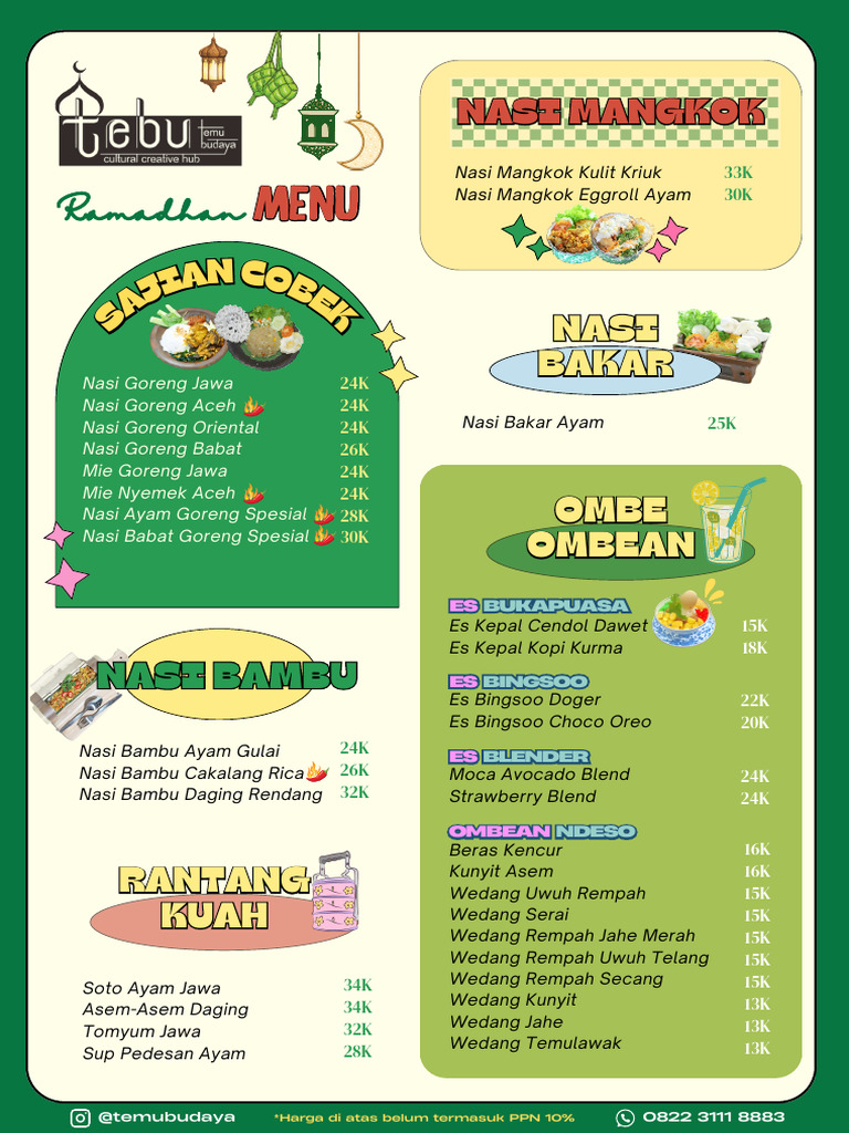 Menu Ramadhan Tebu | PDF