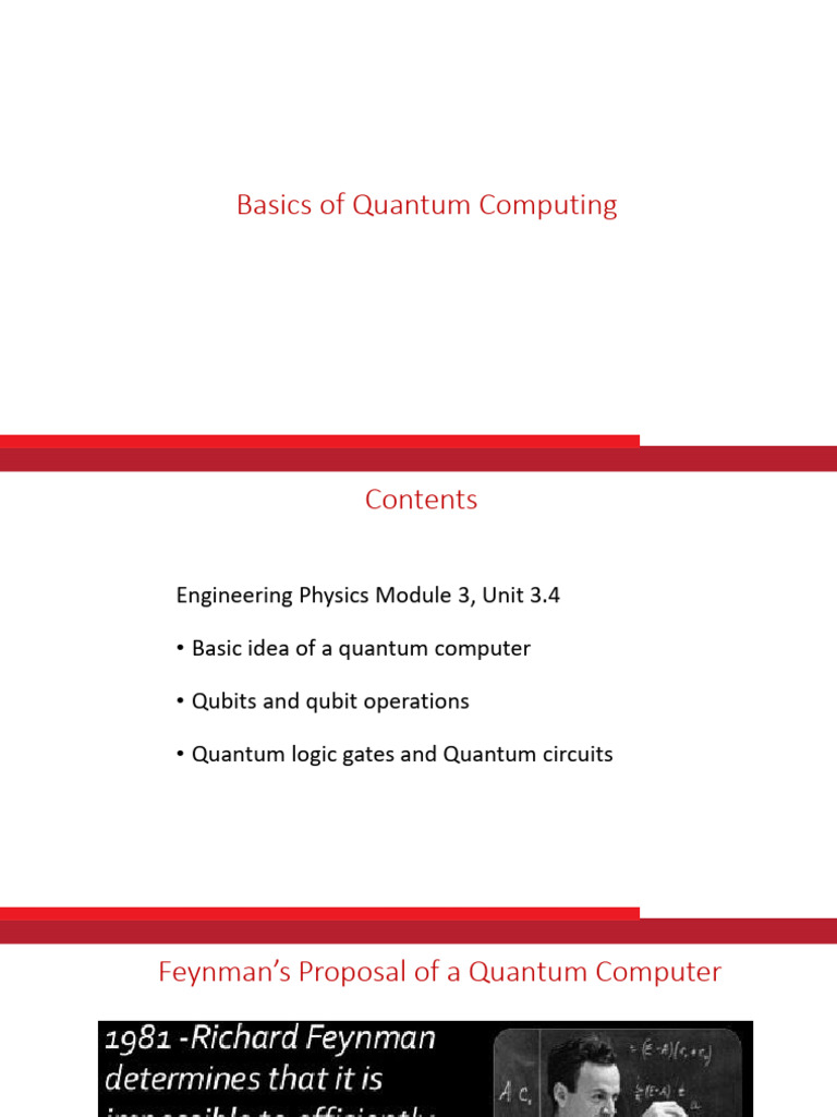 Basics of Quantum Computing | PDF | Quantum Computing | Quantum Mechanics