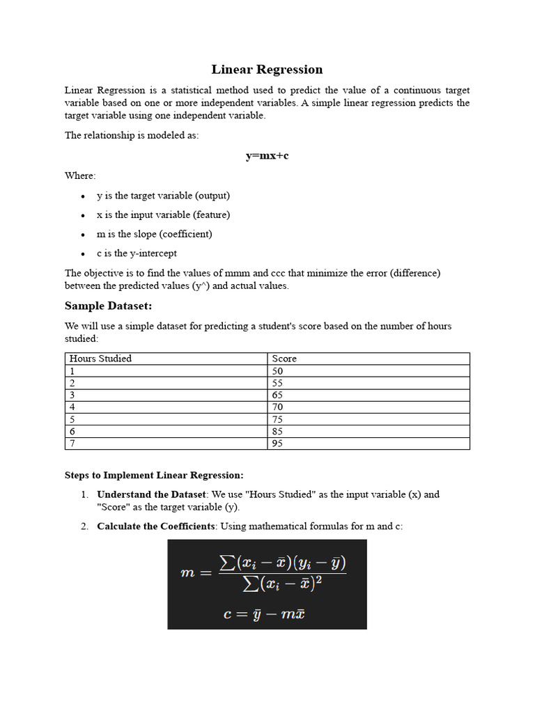 Linear Regression Explained with Python | PDF