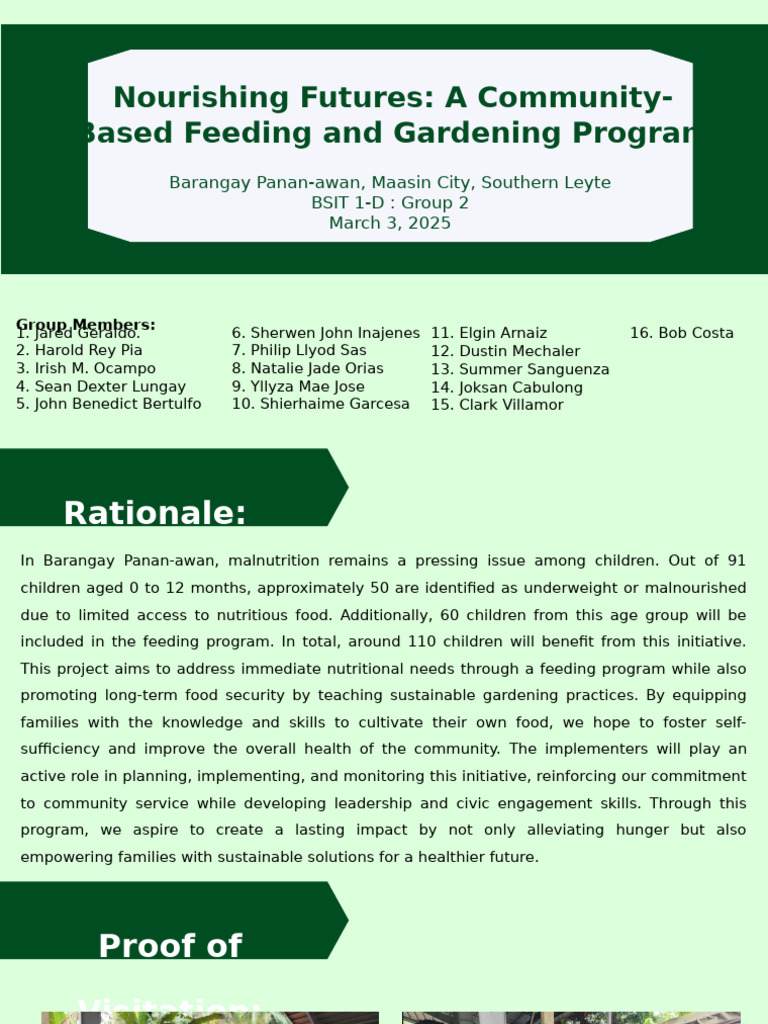 Nutrition Garden Initiative for Children | PDF | Malnutrition | Nutrition