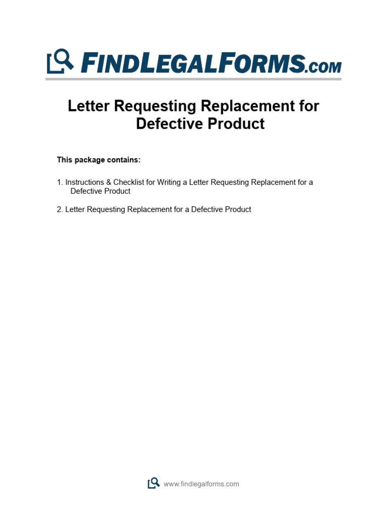 letter-requesting-a-replacement-for-a-defective-product | PDF | Receipt