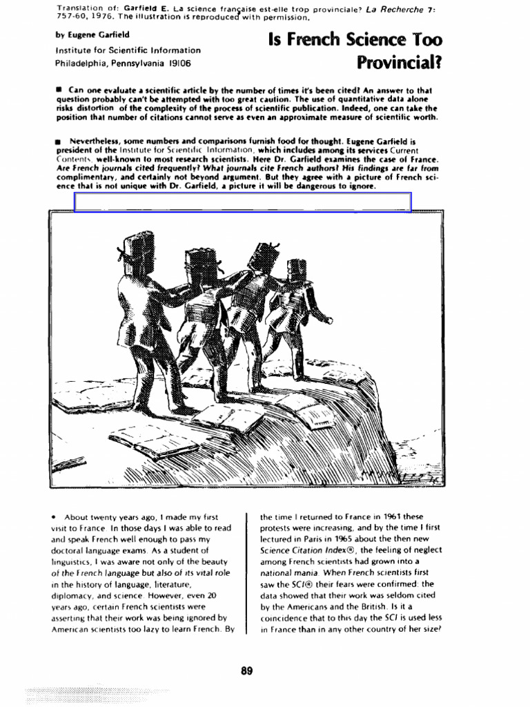 Is French Science Too Provencial | PDF | Academic Journal | Science