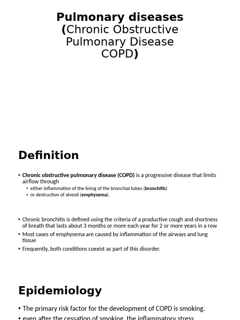 11-Pulmonary Diseases (Chronic Obstructive | PDF | Chronic Obstructive ...