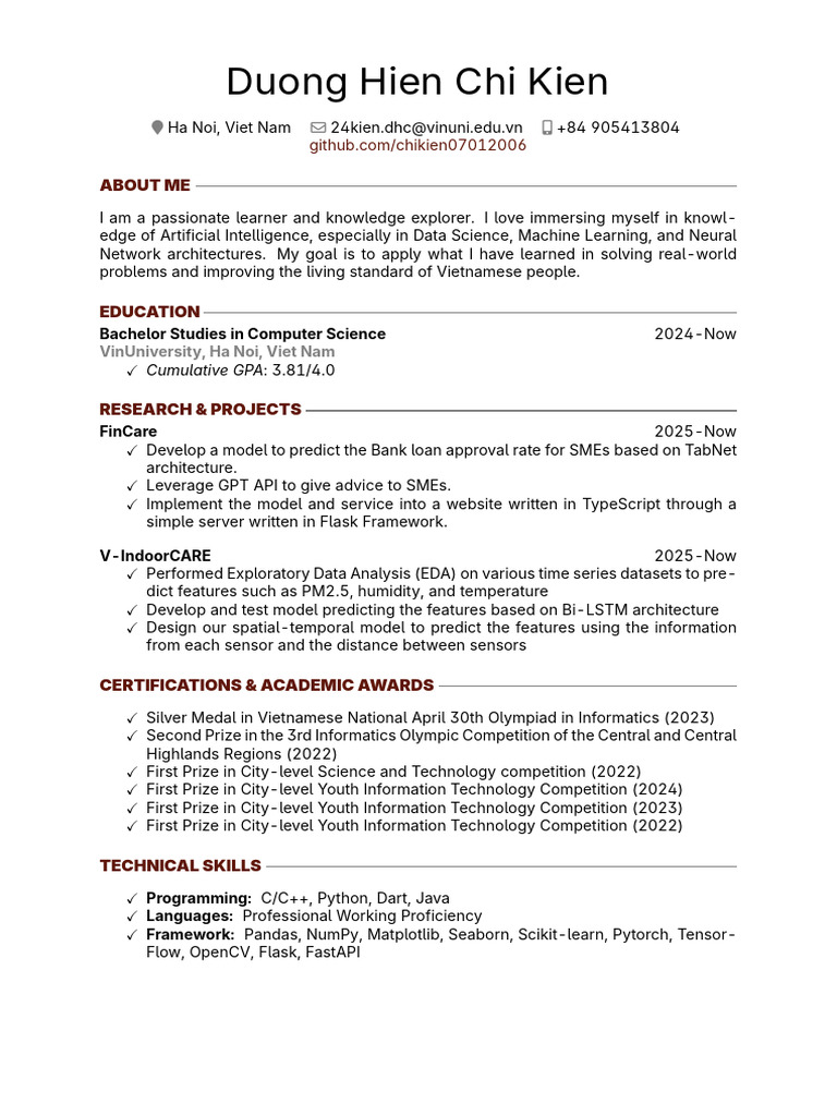 AI and Data Science Enthusiast Profile | PDF