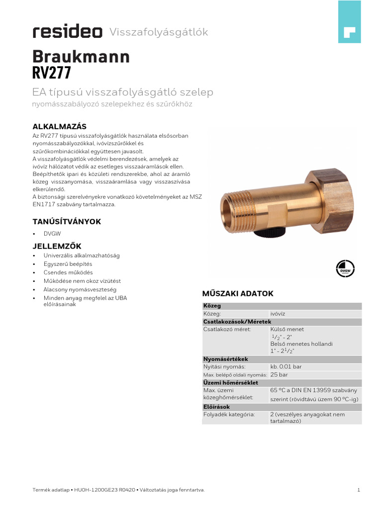 Braukmann RV277 | PDF