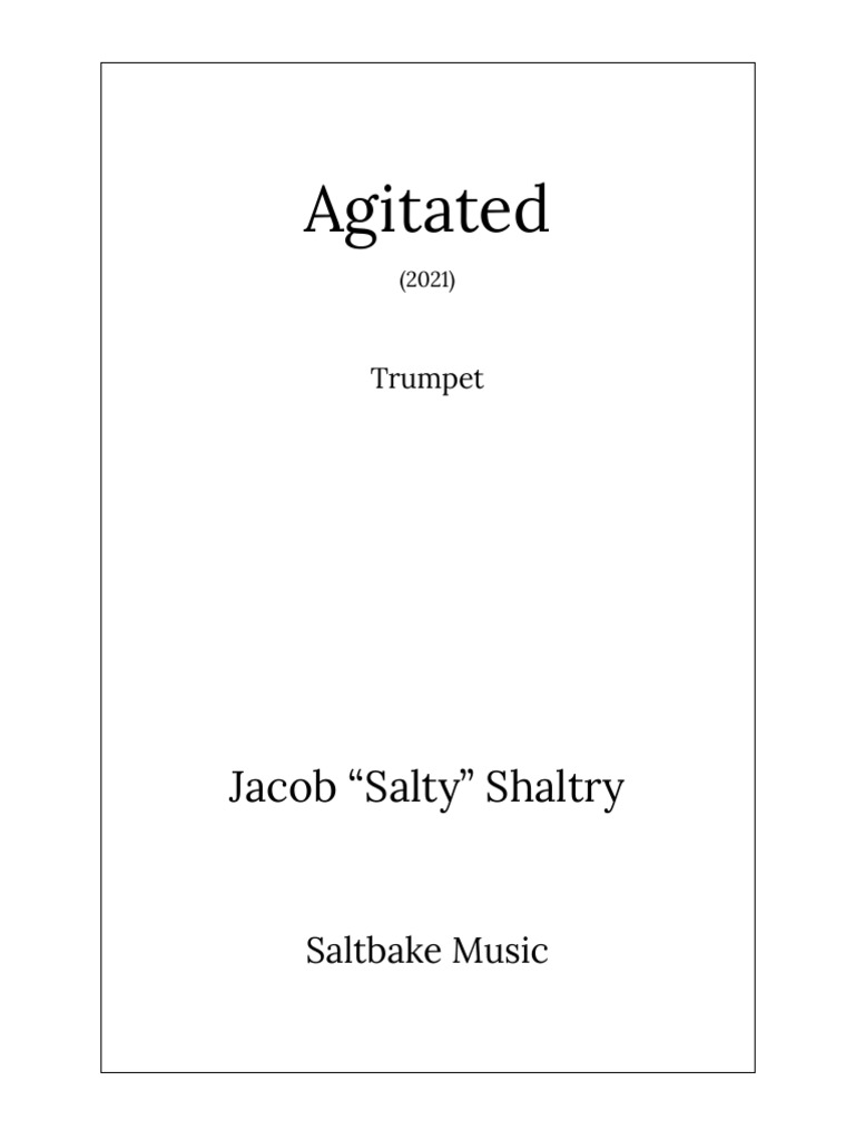 Unaccompanied Wind Solo: Agitated | PDF | Musical Forms | Musical ...