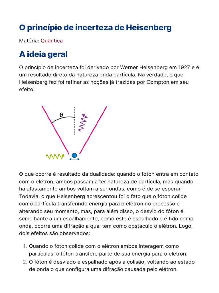 Princípio da Incerteza de Heisenberg | PDF