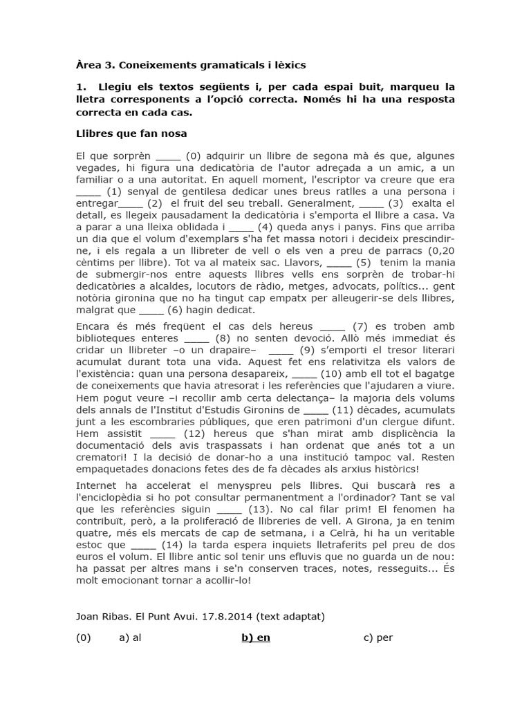 Gramatica I Vocabulari - 5 | PDF